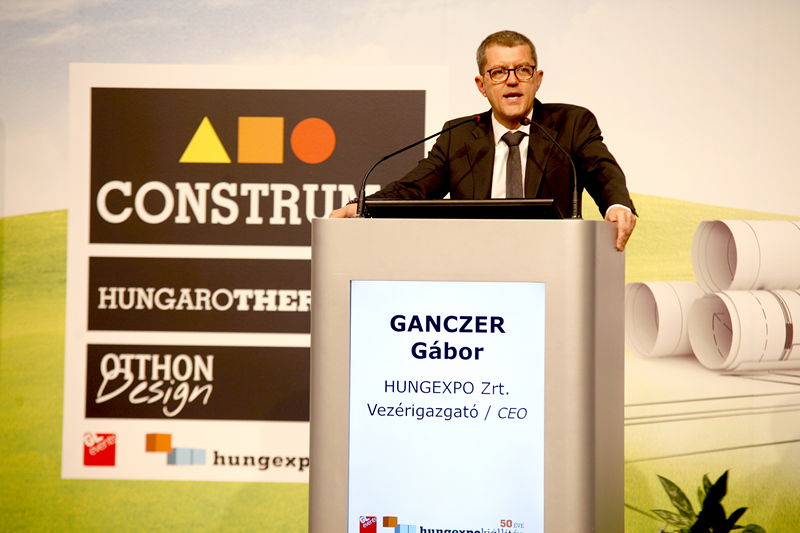 Ganczer Gábor a HUNGEXPO Zrt. vezérigazgatója beszédet tart